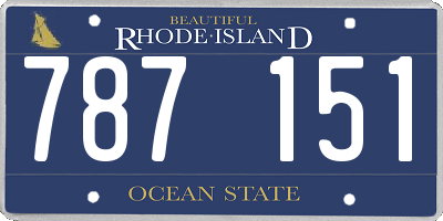 RI license plate 787151