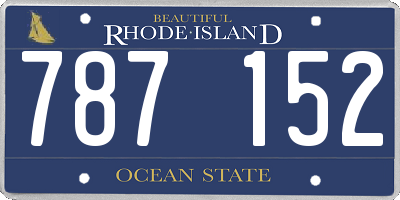 RI license plate 787152