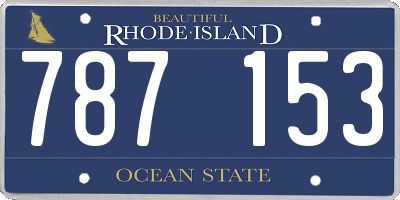 RI license plate 787153