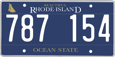 RI license plate 787154