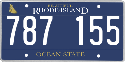 RI license plate 787155