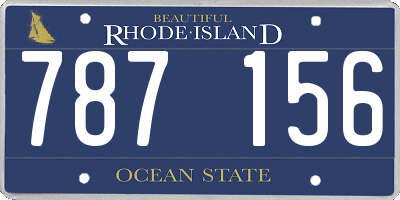 RI license plate 787156