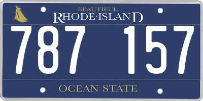 RI license plate 787157