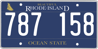 RI license plate 787158