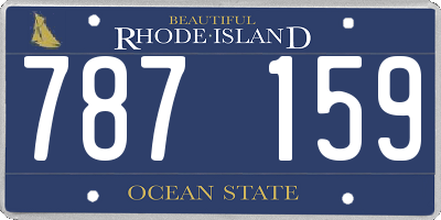 RI license plate 787159