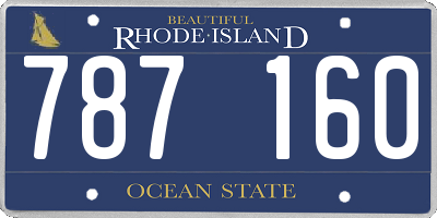 RI license plate 787160