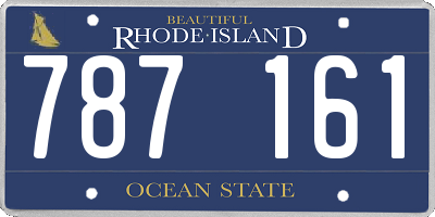 RI license plate 787161