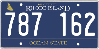 RI license plate 787162