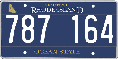 RI license plate 787164