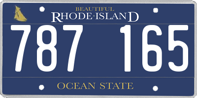 RI license plate 787165