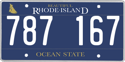 RI license plate 787167