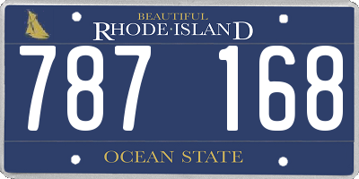 RI license plate 787168