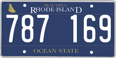 RI license plate 787169