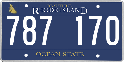 RI license plate 787170