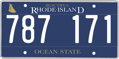 RI license plate 787171