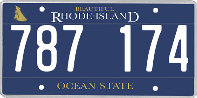 RI license plate 787174