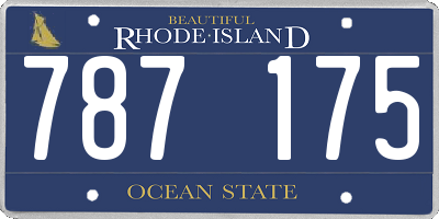 RI license plate 787175