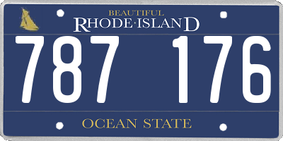 RI license plate 787176