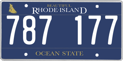 RI license plate 787177