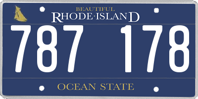 RI license plate 787178