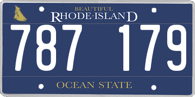 RI license plate 787179