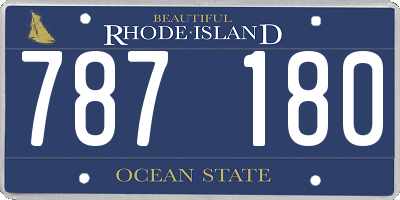 RI license plate 787180