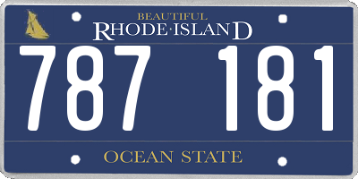 RI license plate 787181