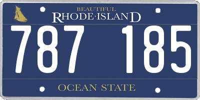 RI license plate 787185