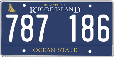 RI license plate 787186