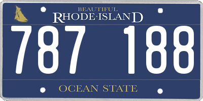 RI license plate 787188