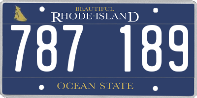 RI license plate 787189