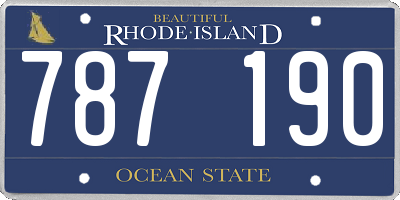 RI license plate 787190