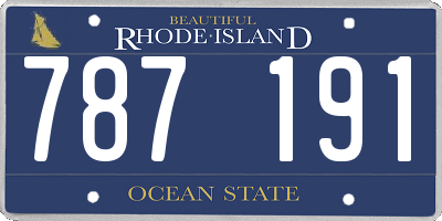 RI license plate 787191