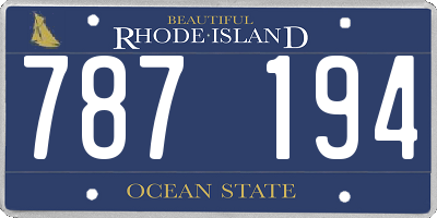 RI license plate 787194