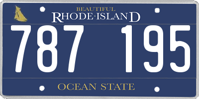 RI license plate 787195