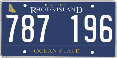 RI license plate 787196