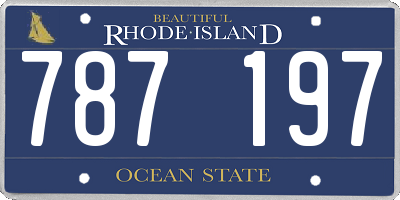 RI license plate 787197