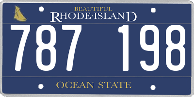 RI license plate 787198