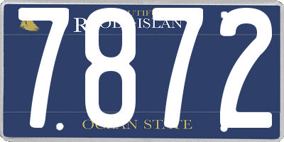 RI license plate 7872