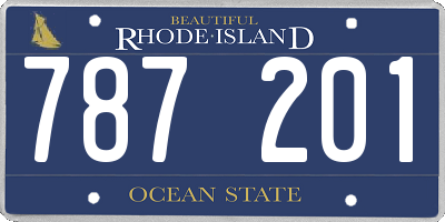 RI license plate 787201