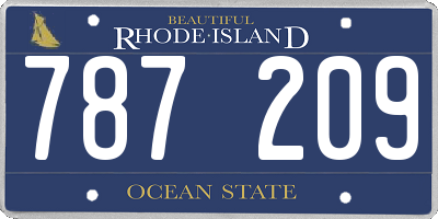 RI license plate 787209