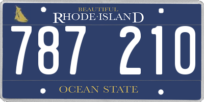 RI license plate 787210