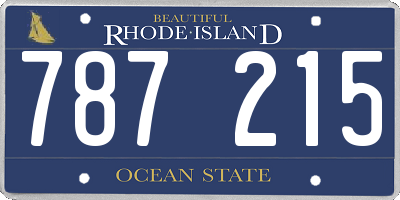 RI license plate 787215