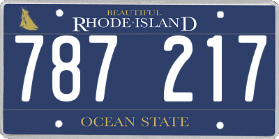 RI license plate 787217