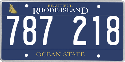 RI license plate 787218