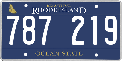 RI license plate 787219