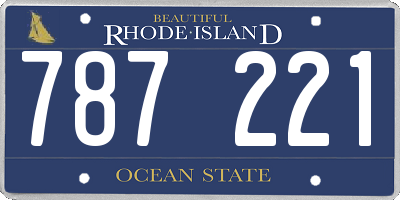 RI license plate 787221