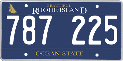 RI license plate 787225