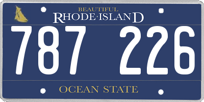 RI license plate 787226