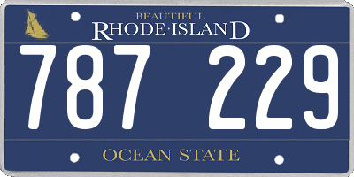 RI license plate 787229